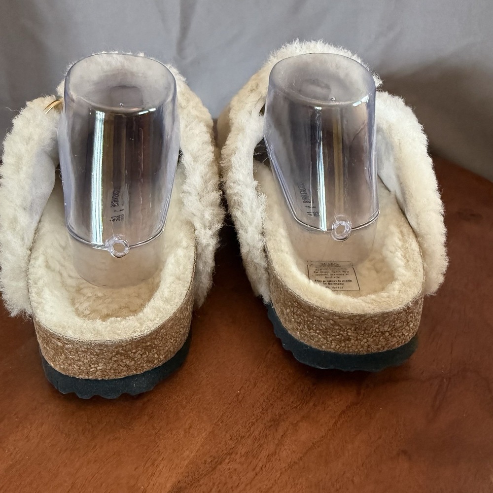 Birkenstock BOSTON BIG BUCKLE TEDDY Rivet Logo OS Eggshell EU41/M9/W11 Narrow - Picture 7 of 15